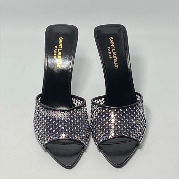 Saint Laurent Luz Mules In Mesh With Rhinestones size 39 - Picture 4 of 13